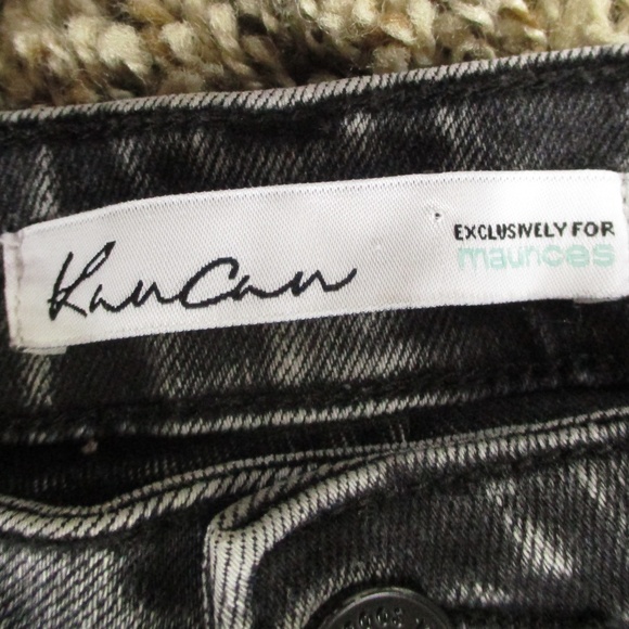 Kancan Jeans Women's 31 Black Straight High Rise Ankle Distressed Stretch Denim - Picture 5 of 7